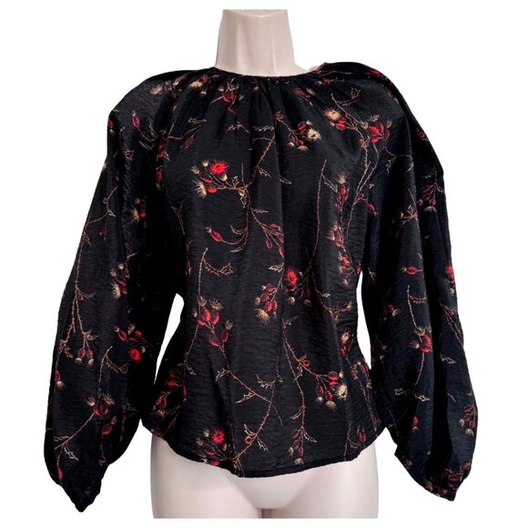 Treasure & Bond Oversized Peasant Size XS Blouse Balloon Sleeves NWT - Picture 1 of 10